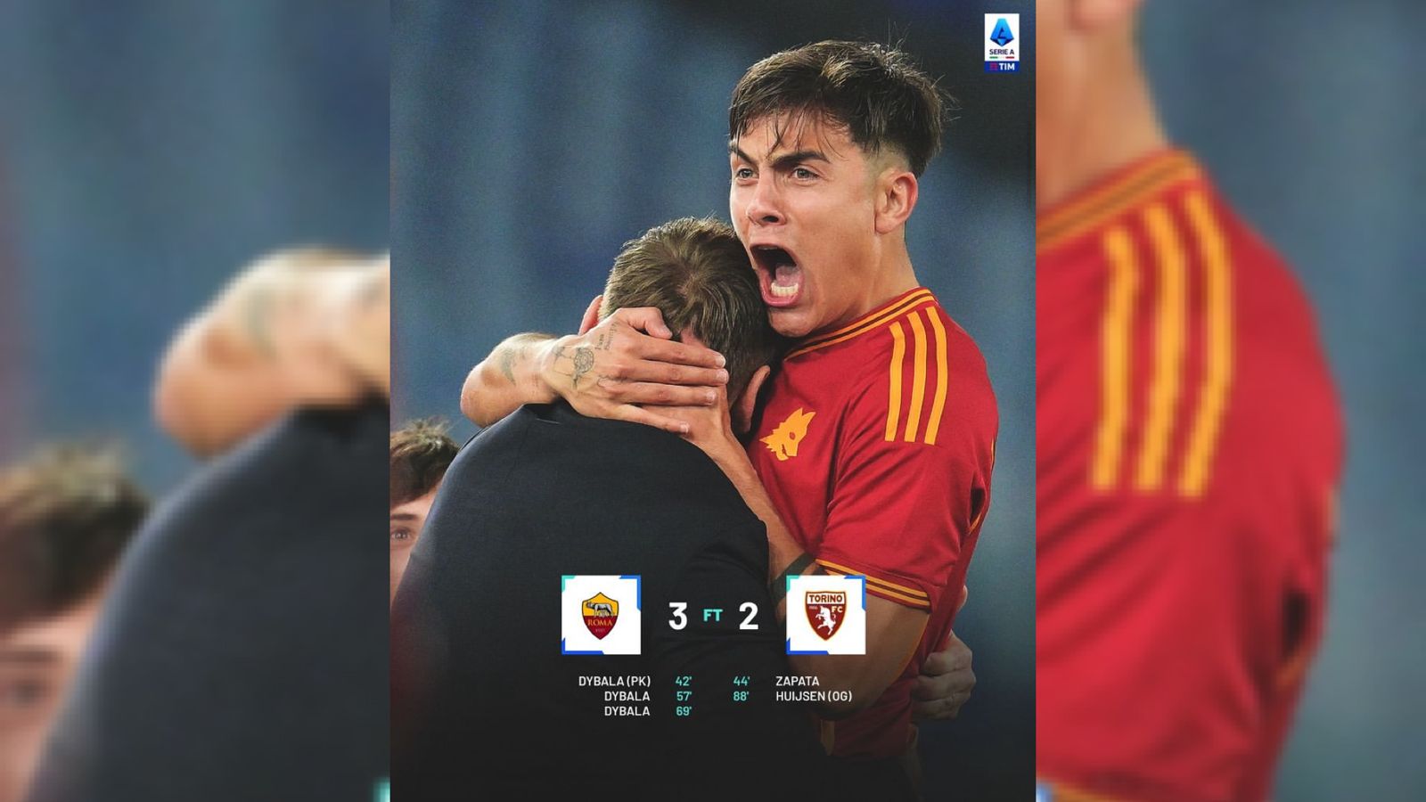 Hasil Liga Italia: AS Roma vs Torino, Hat-Trick Paulo Dybla Bawa Serigala Menang 3-2