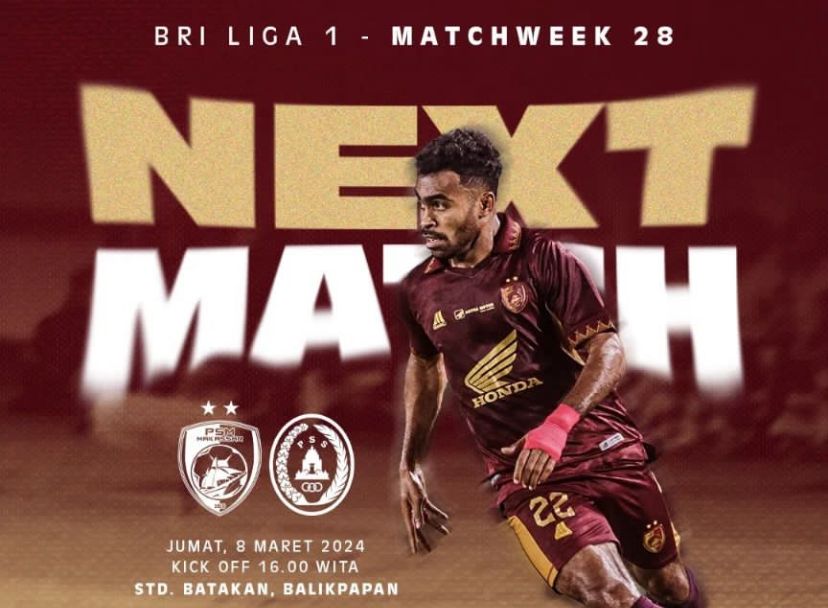 Prediksi PSM Makassar vs PSS Sleman BRI Liga 1 Matchday 28, H2H Serta Link Streaming 