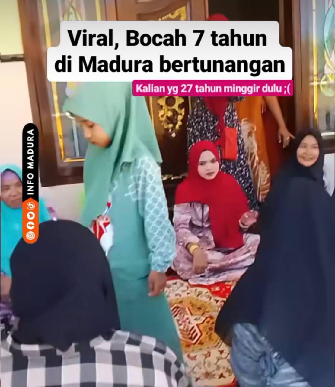 Viral, Bocah 7 Tahun Tunangan di Madura, Orang Tua Jelaskan Begini