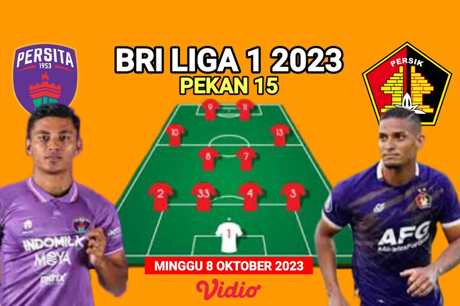 Prediksi BRI Liga 1 Persita Tangerang Vs Persik Kediri Matchday 15, H2H Serta Live Streaming