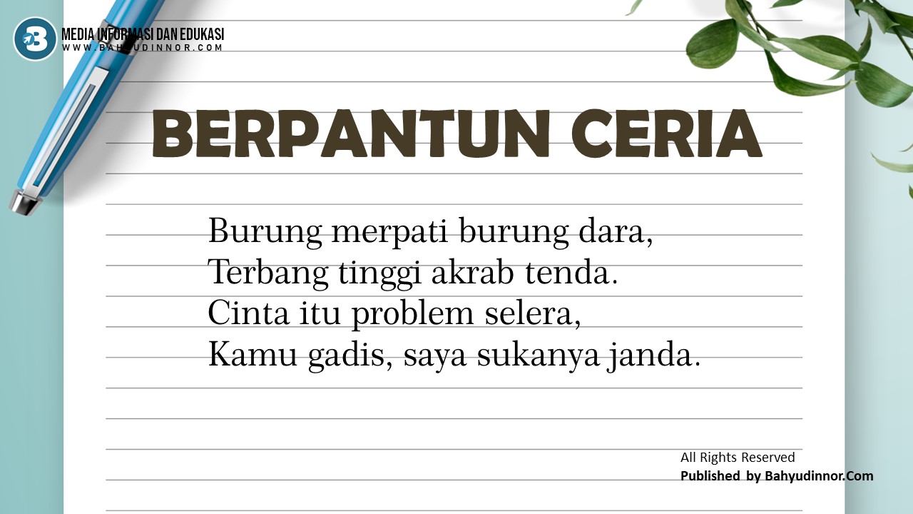 Pantun Lucu Nan Menghibur, Kenali Rumus Membuat Pantun