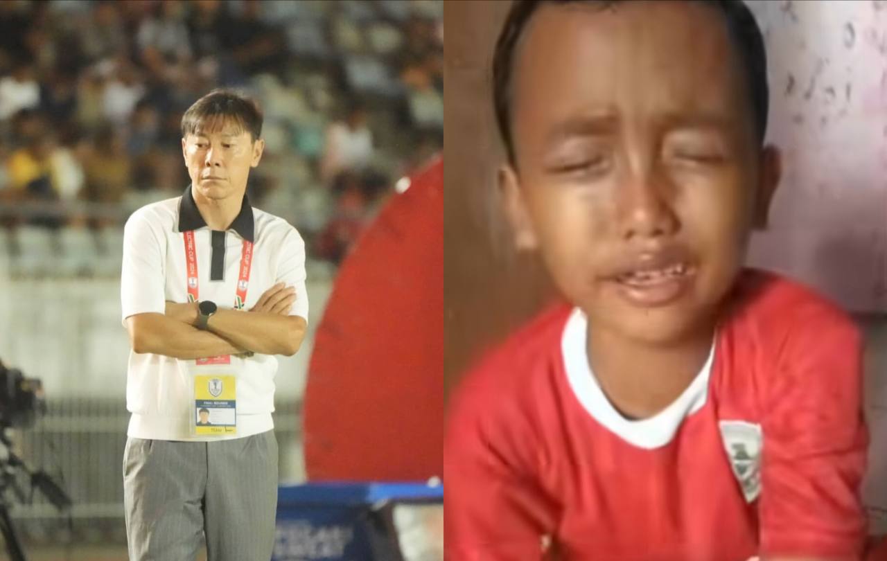 Viral! Seorang Bocah Nangis Hingga Terisak Usai Dengar Kabar STY Resmi Dipecat dari Timnas Indonesia