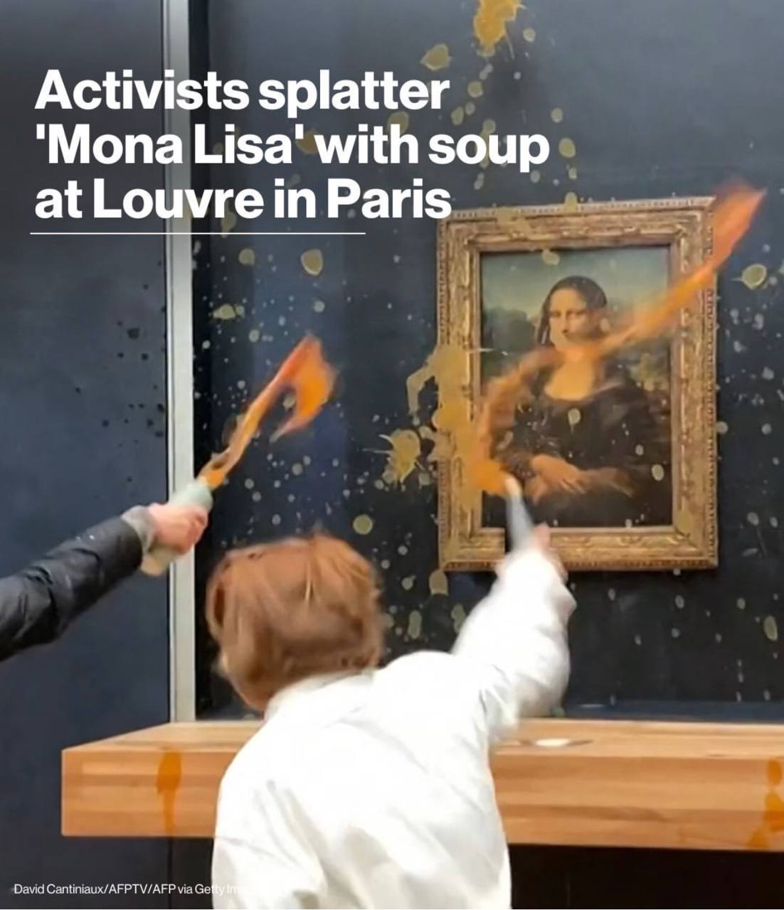 Viral! Dua Aktivis Iklim di Paris Lempari Lukisan Mona Lisa dengan Sup Labu, Diduga Faktor Ini Penyebabnya?