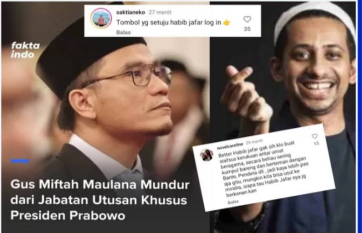 Pengganti Gus Miftah, Netizen Minta Habib Jafar yang Lebih Pantas dan Layak jadi Utusan Khusus Presiden