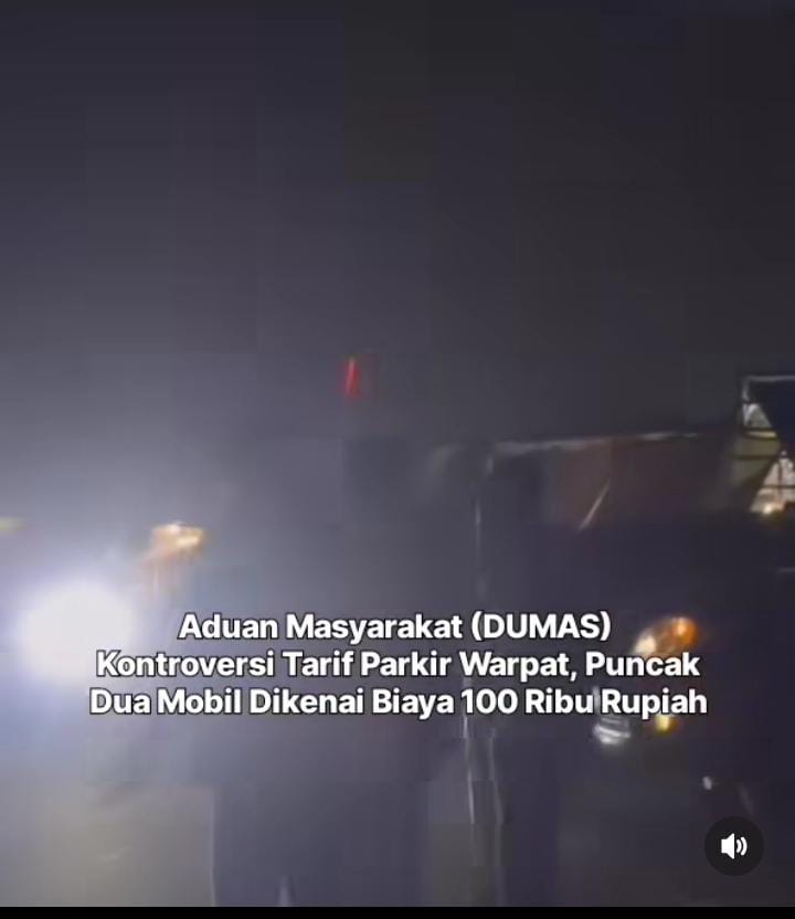 Viral! Tarif Parkir di Warpat Puncak Bogor Rp40 Ribu, Polisi Lakukan Ini