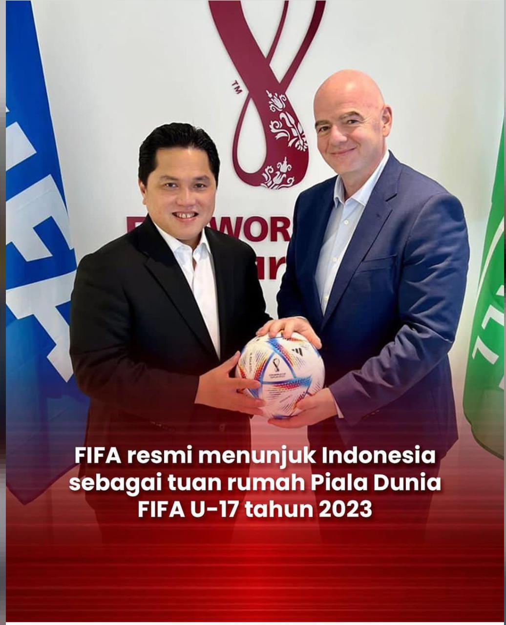 Indonesia Resmi Jadi Tuan Rumah Piala Dunia U17 2023, Begini Kata Erick Thohir