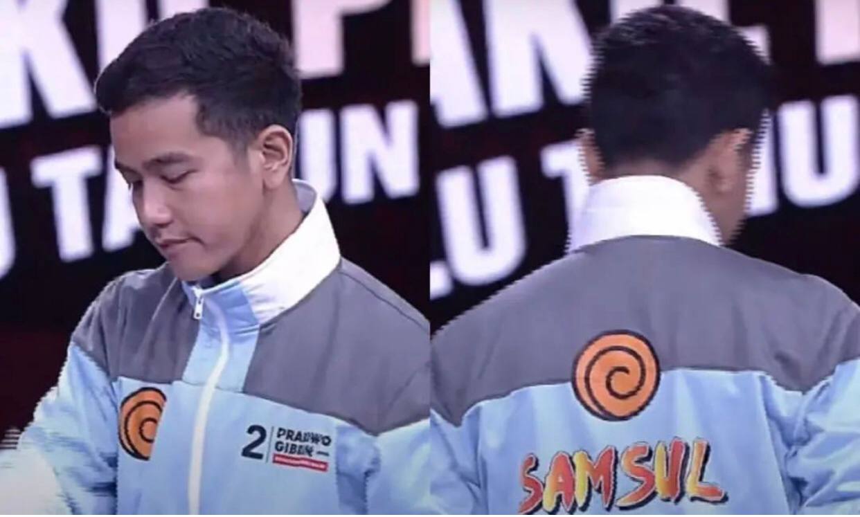 Gibran Rakabuming Raka Kenakan Jaket Naruto Saat Debat, Netizen: Jurus 1000 Ordal!