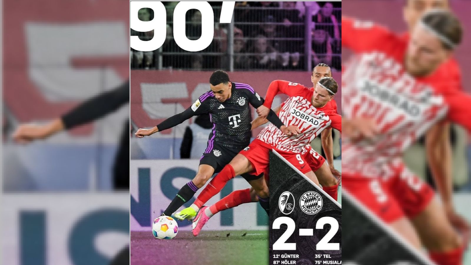 Hasil Liga Jerman: Die Roten Kembali Gagal Menang, Freiburg Tahan Imbang 2-2 Bayern Munchen