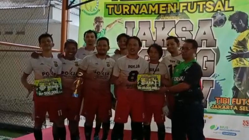 Tim Futsal Pokja Wartawan Jakarta Selatan Taklukan PSSI Pers di Jaksa Agung CUP ke-IV 2023