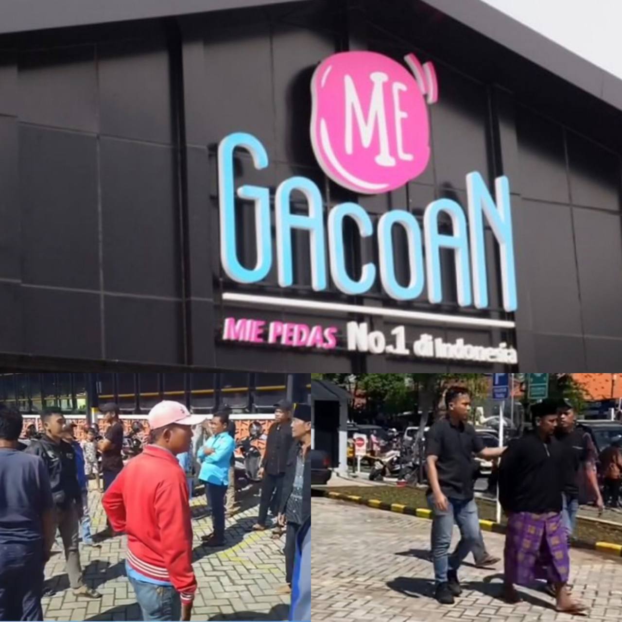 Viral! Grand Opening 'Mie Gacoan' di Bangkalan Ricuh Berebut Lahan Parkir, 3 Orang Diamankan Diduga Bawa Sajam