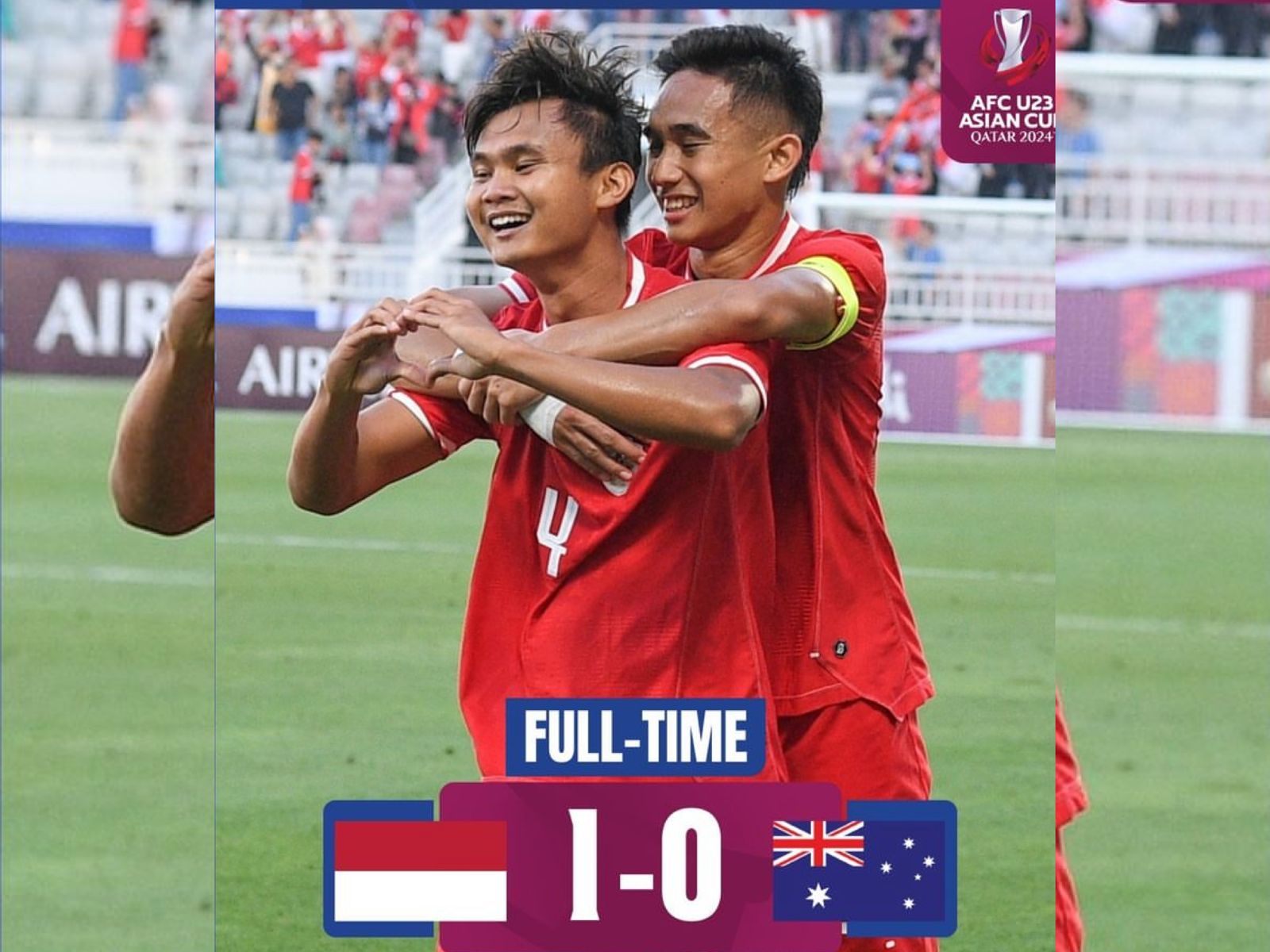 Cetak Sejarah! Timnas Indonesia U23 Sikat Habis Australia 1-0 di Piala Asia U23 2024