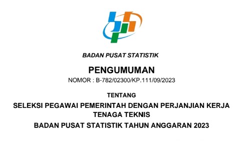 Formasi PPPK Teknis Badan Pusat Statistik 2023, Intip Besaran Gaji dan Cara Pendaftaran 