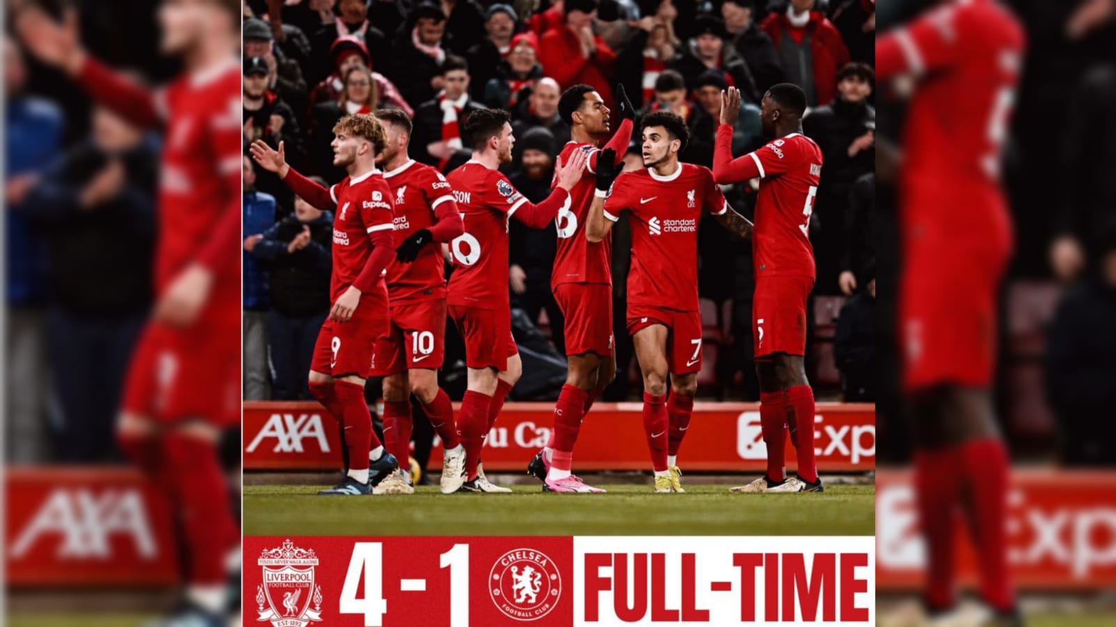 Hasil Premier League: Liverpool vs Chelsea 4-1, The Reds Anteng di Puncak Klasemen