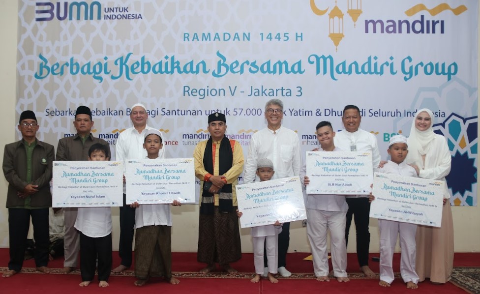 Tebar Berkah Ramadan 1445 H, Bank Mandiri Santuni 750 Anak Yatim dan Dhuafa di Jagakarsa, Jakarta Selatan