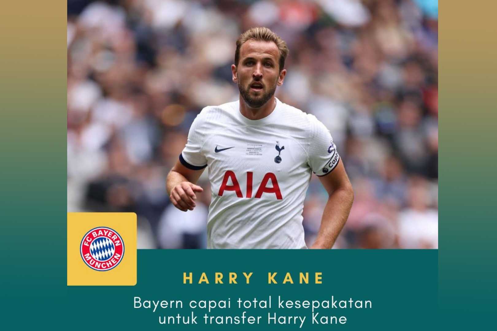Harry Kane Telah Sepakati Kontrak Bersama Bayern Munchen