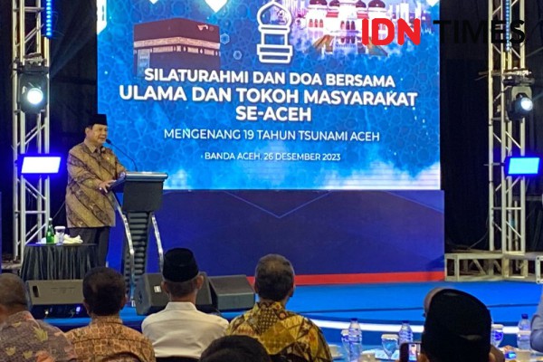 Menhan Prabowo Hadiri Mengenang 19 Tahun Tsunami Aceh, Jumpa Mantan Panglima GAM Muzakir Manaf
