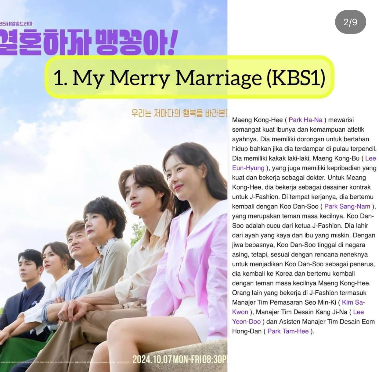 Sinopsis Drama Korea Terbaru 'My Merry Marriage', Cek Jadwal Tayangnya Disini!