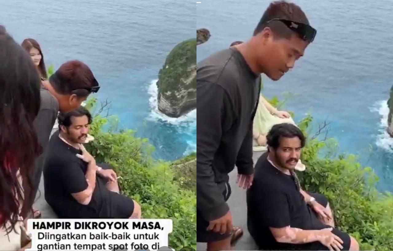 Viral! Turis Asal India Bikin Heboh Wisatawan di Pantai Kelingking, Nggak Mau Gantian Tempat Spot Foto 