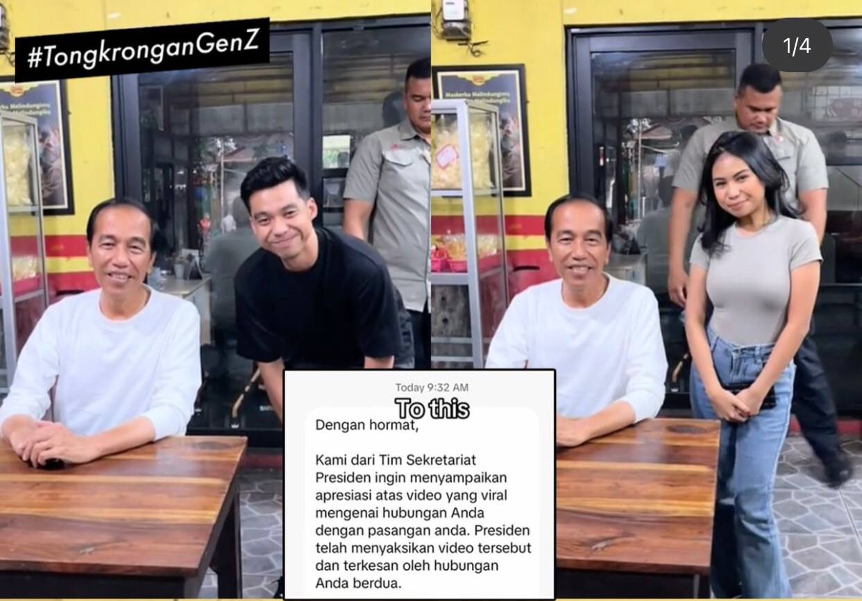 Viral! Sejoli Buat Konten Pacaran Depan Pak Jokowi, Malah Ditawarin Kalau Nikah Ingin Jadi Wali Nikah