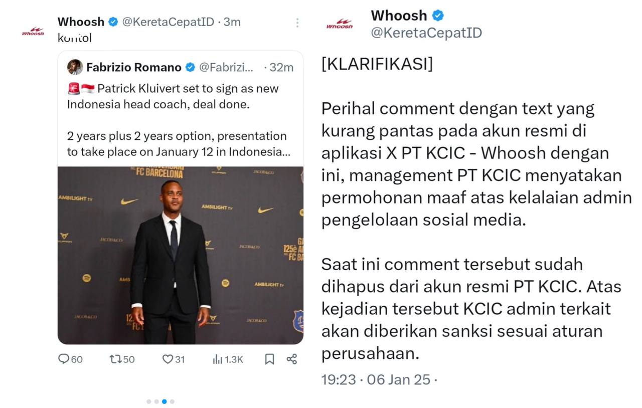 Viral! Admin Whoosh Disanksi Usai Komentar dengan Kata Kasar Soal Pengganti Shin Tae-Yong