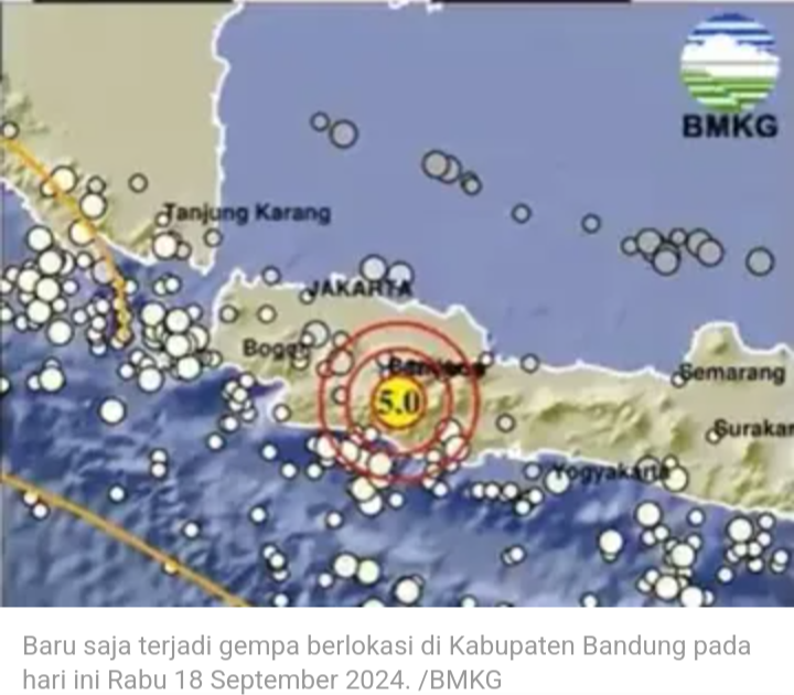 BREAKING NEWS! Gempa di Garut dan Bandung 5 Magnitudo, Getaran Terasa hingga Tasikmalaya, Ciamis dan Cianjur