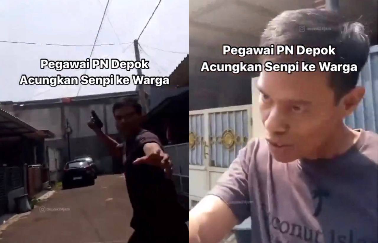 Viral! Aksi PNS Depok Todongkan Airsoft Gun ke Warga Sambil Marah-marah, Begini Kronologinya