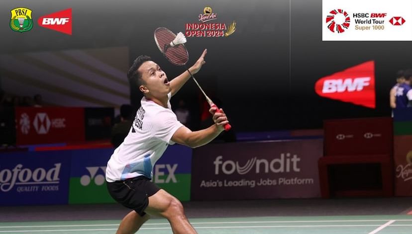 Resmi Tersingkir dari Indonesia Open 2024, Kekalahan Ginting Membuat Ranking Dunianya Menurun