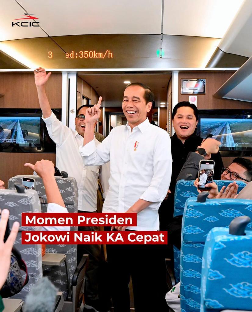 Jokowi Ajak Para Menteri Dan Artis Jajal Kereta Cepat Jakarta-Bandung 