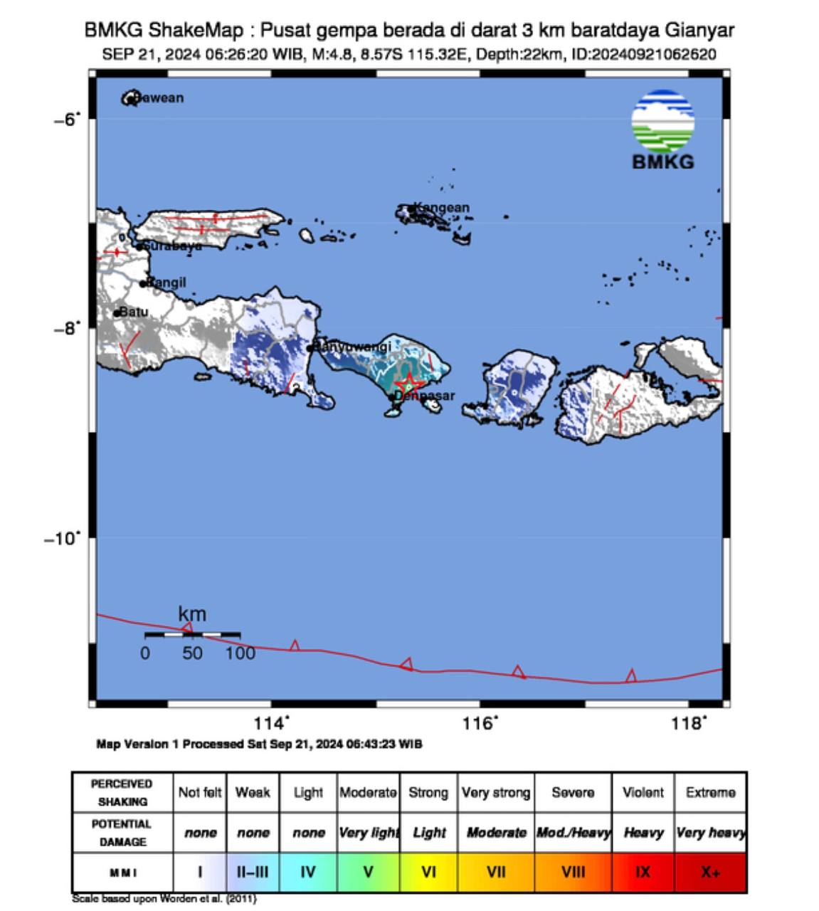 Breaking News! Bali Kembali Diguncang Gempa Susulan Pagi Ini dengan Magnitudo 4.8