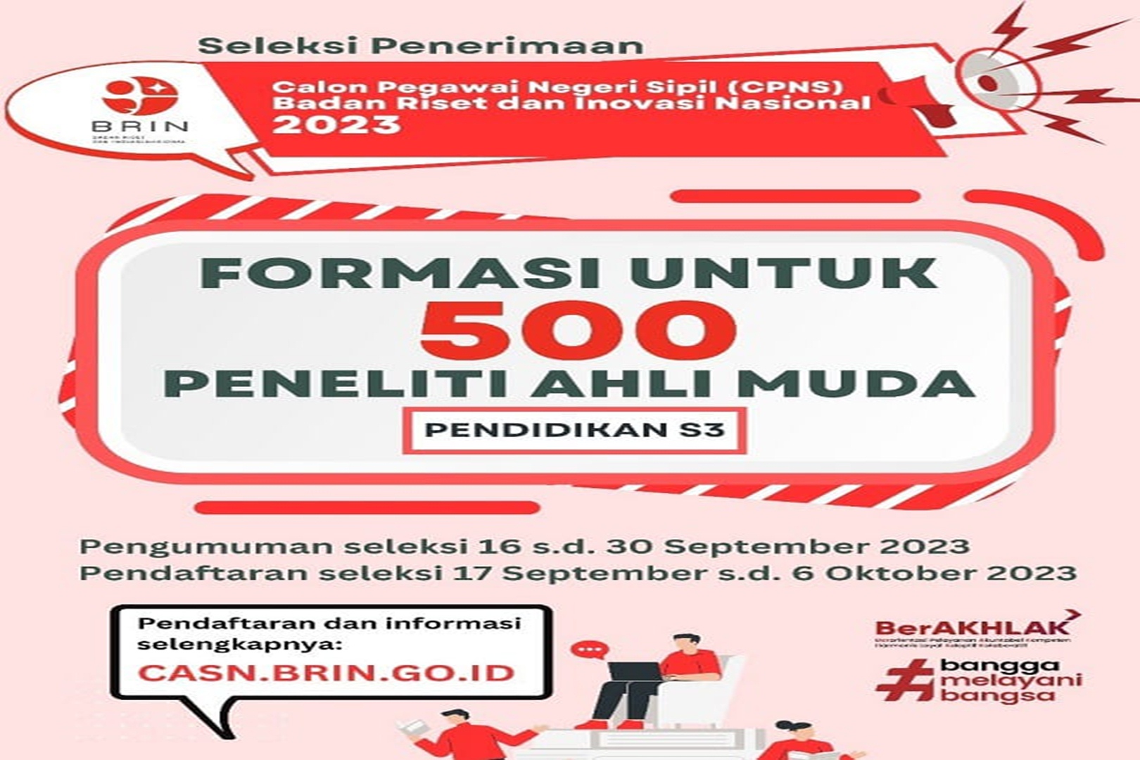 Formasi CPNS BRIN 2023 : Kuota 500 CPNS, Yuk Segera Cek Syarat Berkas Pendaftaran !