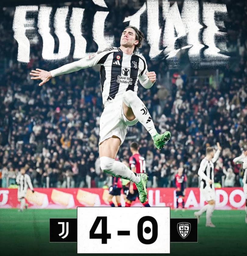 Hasil Coppa Italia Juventus vs Cagliari 4-0: Bianconeri Lolos ke Perempat Final 