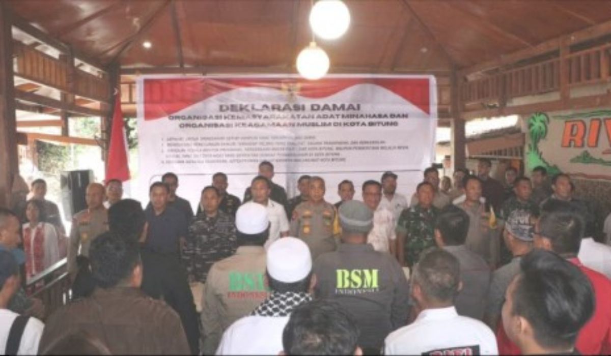 Isi Perjanjian Damai Ormas Adat Laskar Manguni dan Massa Pro Palestina di Kota Bitung