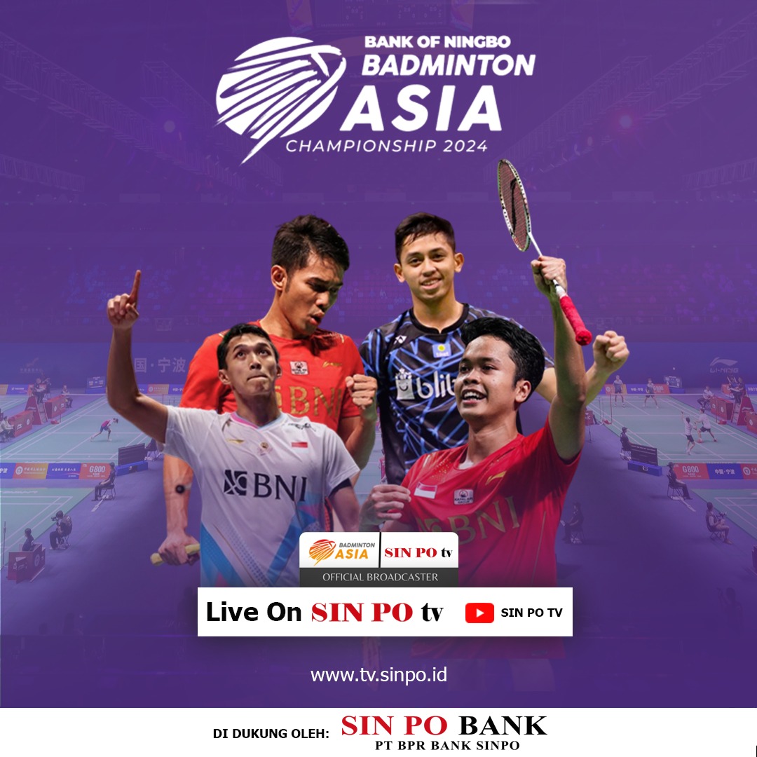 Live Streaming Pertandingan Badmintoon Asia 2024: 14 Wakil Merah Putih Bakal Bertanding