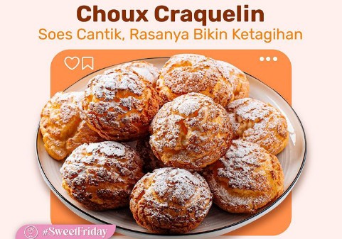 Crunchy dan Creamy! Ini Resep Choux Craquelin, Kue Soes Cantik yang Bikin Nagih