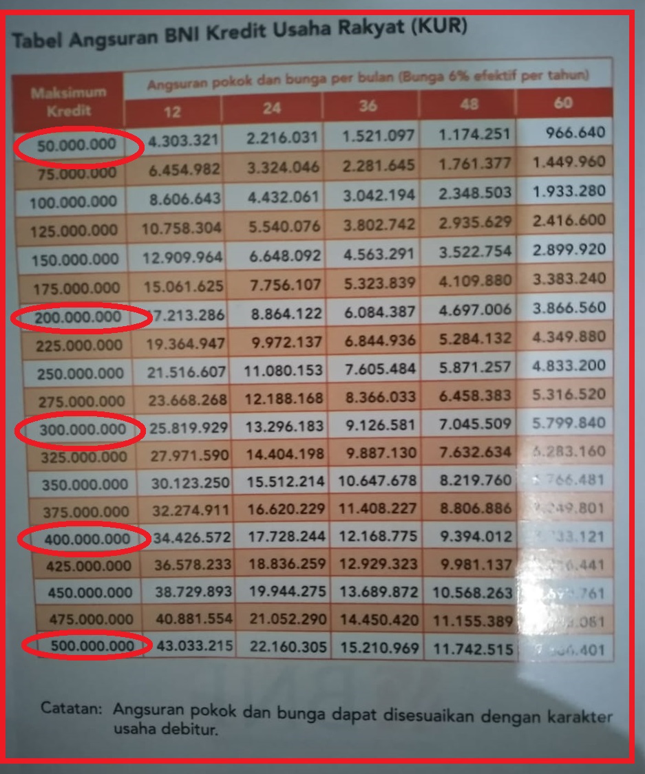 Tidak Tanggung-tanggung, Kredit Usaha Rakyat (KUR)  BNI Tahun 2023 , Bisa Pinjam Sampai Dengan   Rp 500 juta 