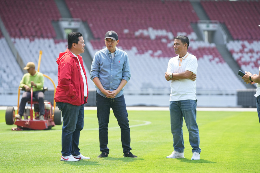 Cek Kondisi Akhir GBK Usai Dipakai Misa Akbar, Erick Thohir: Kita Siap Jamu Australia