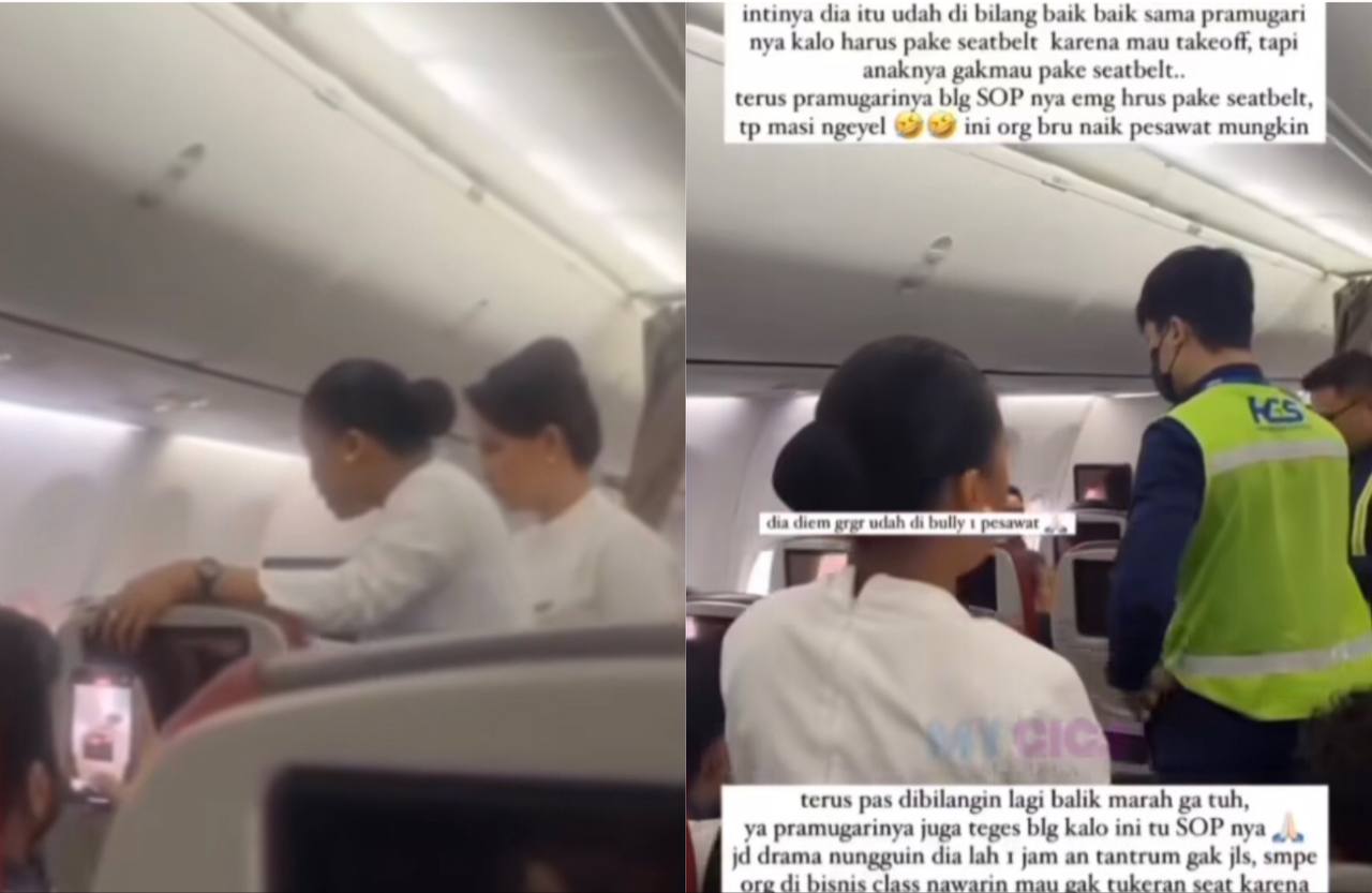 Viral! Ogah Pakai Seat Belt dan Bikin Heboh Satu Pesawat, Penumpang Batik Air Diturunkan Secara Paksa