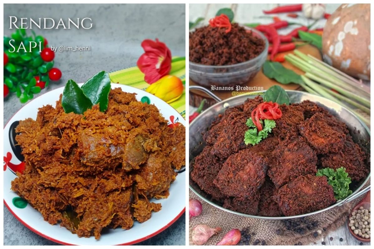 Gulai Rendang  lembut, Daging Sapi dengan Santan Kelapa   , Kaya Rempah dan Bumbu Bumbu, Kuliner Asli, 