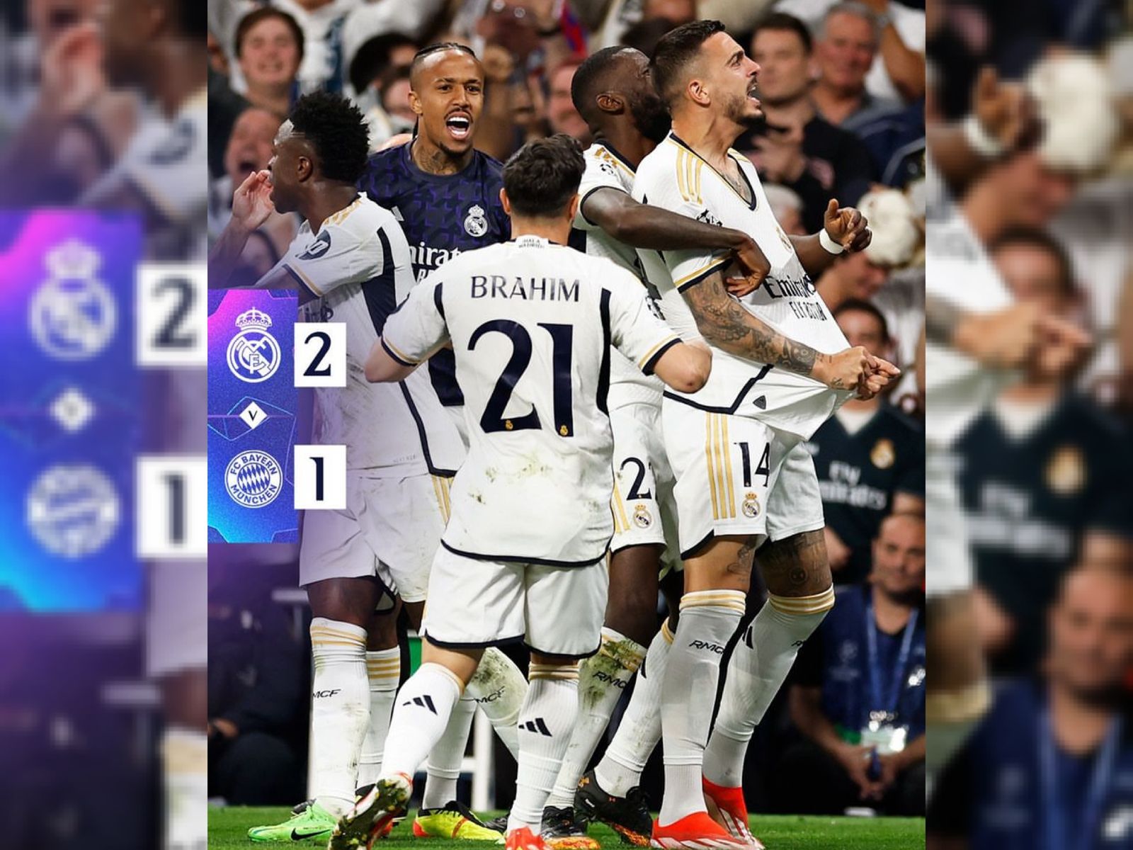 Hasil Liga Champions, Real Madrid Menang Dramatis 2-1, Los Blancos ke Final Jumpa Dortmund