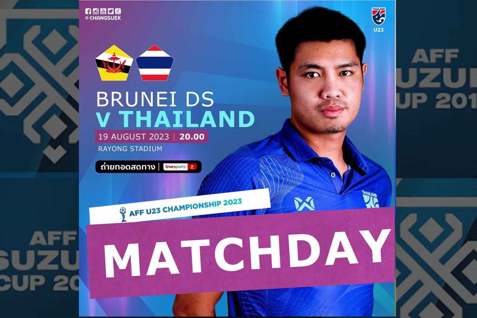 Piala AFF U23: Brunei Vs Thailand 19 Agustus 2023, H2H dan Prediksi Susunan Pemain