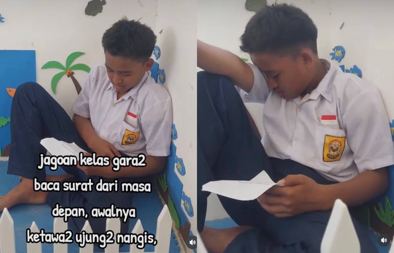 Viral! Murid SMP Berlinang Air Mata saat Baca 'Surat Dari Masa Depan' yang Diberikan oleh Gurunya