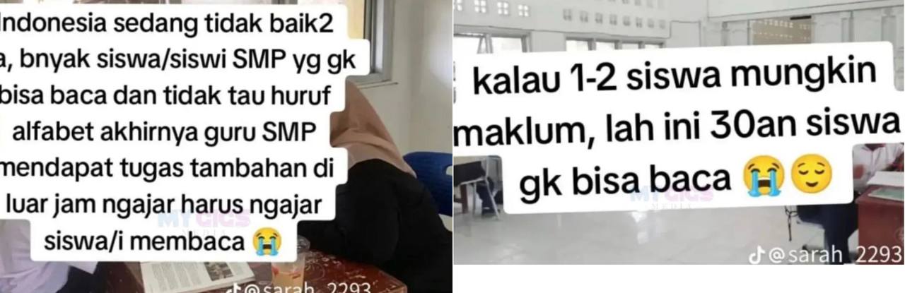 Miris! Guru Curhat di Medsos Masih Ada Puluhan Siswa SMP yang Belum Bisa Membaca