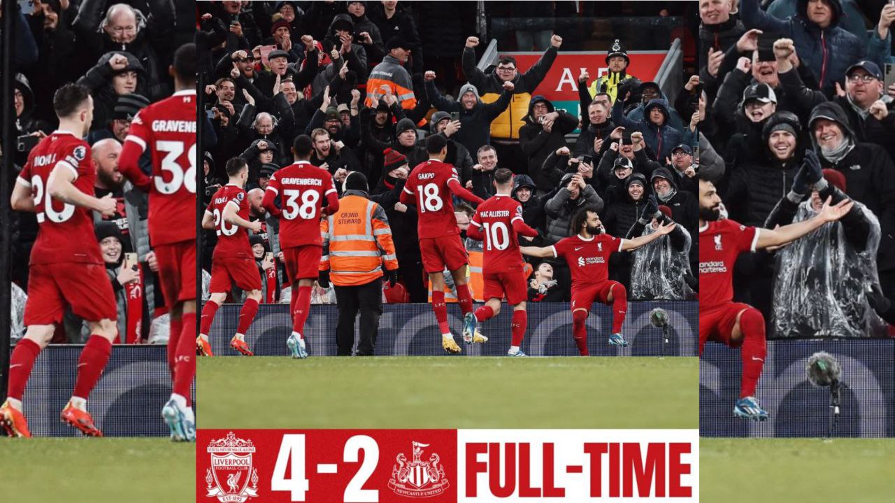 Hasil Liga Inggris: Liverpool Sukses Taklukan Newcastle, The Reds Unggul 4-2