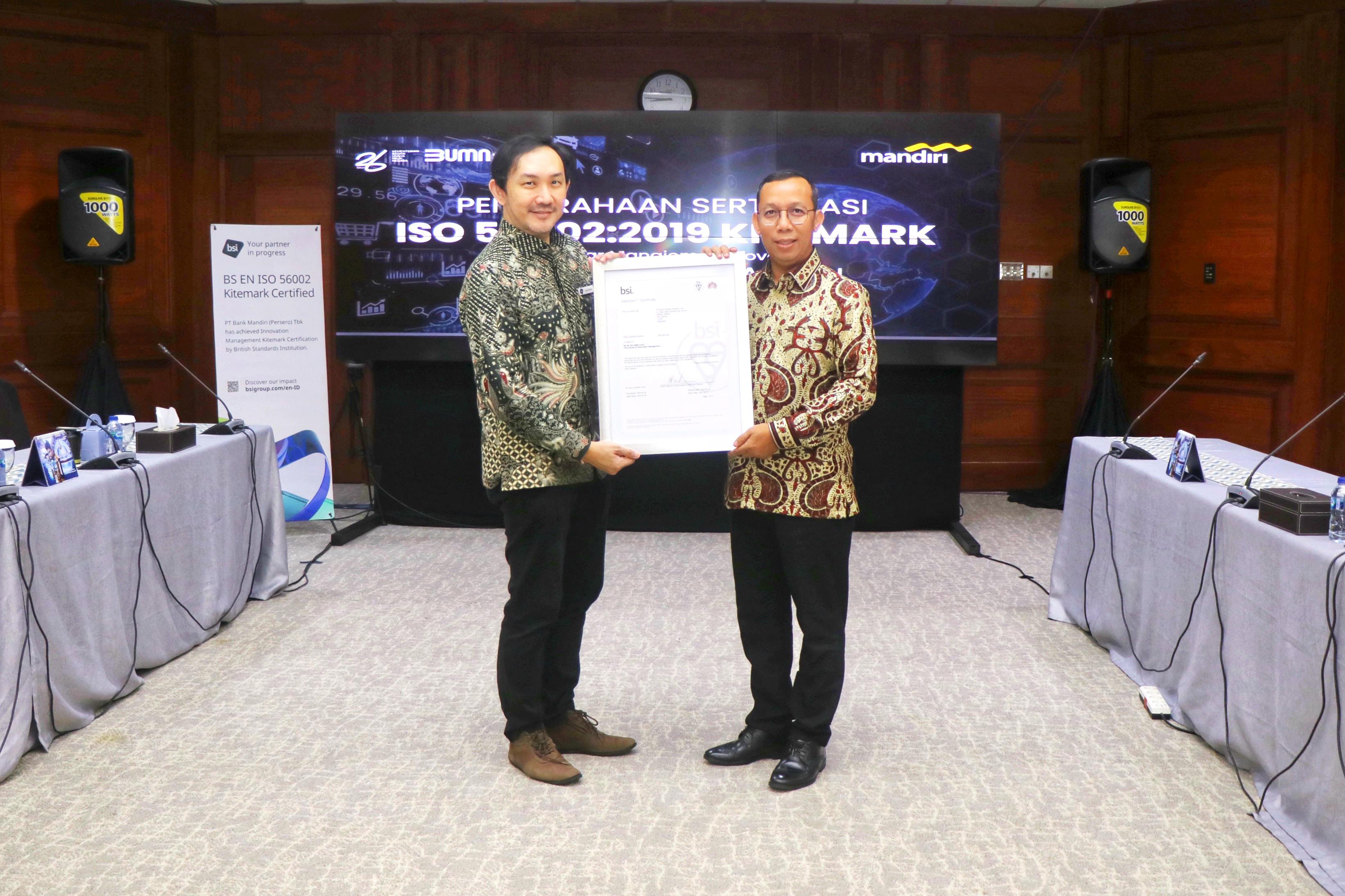 Bank Mandiri Raih ISO 56002 Kitemark