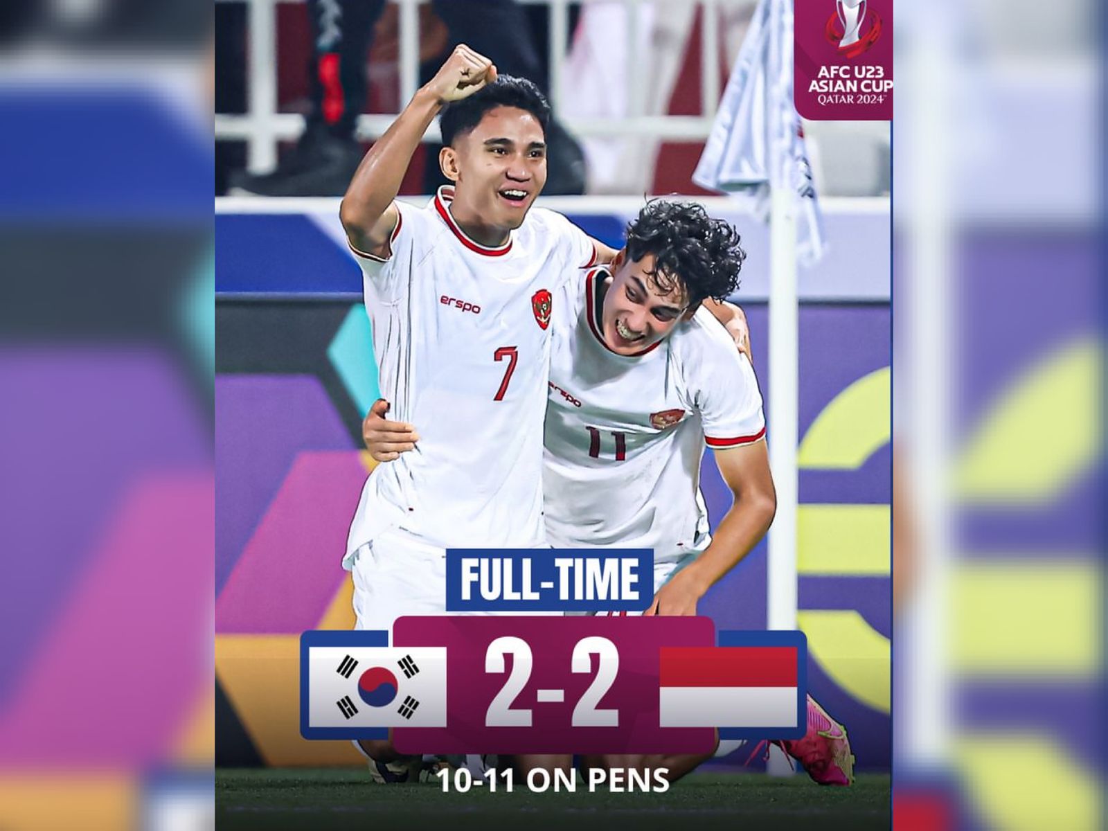 Hasil Timnas Indonesia U23 vs Korea Selatan, Diwarnai 2 Kartu Merah Garuda Muda Lolos ke Semifinal 