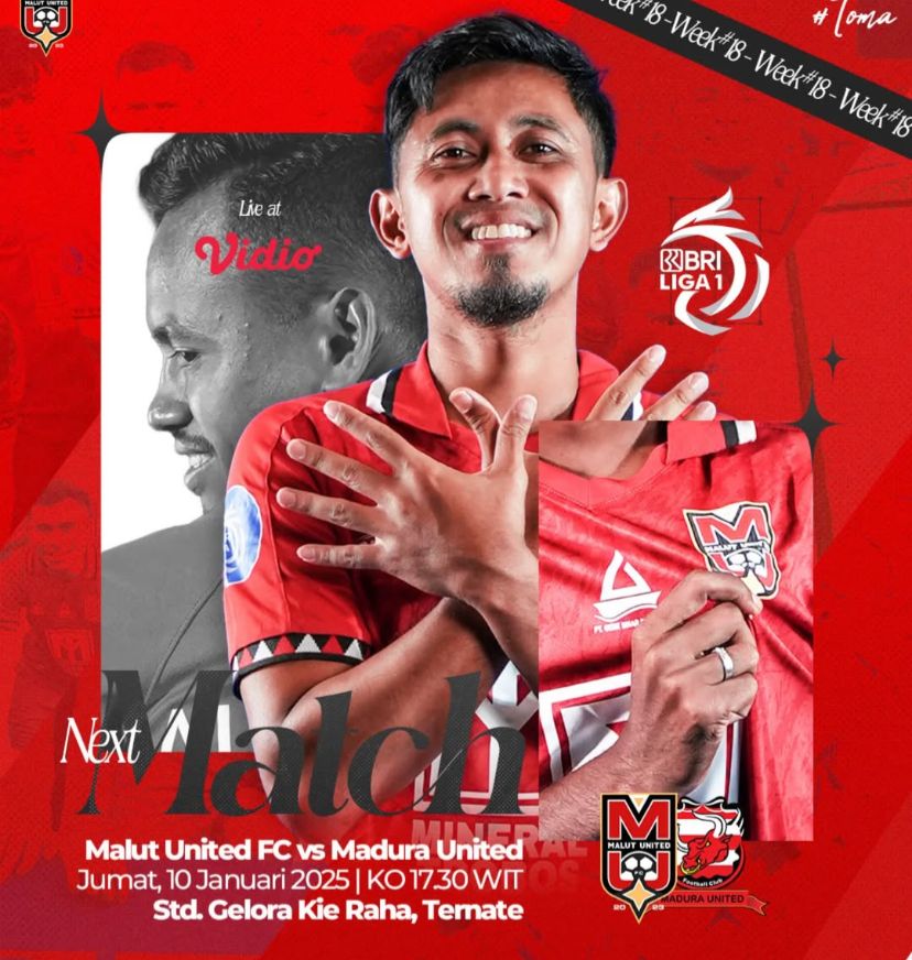 Link Streaming Liga 1 Malut vs Madura United 10 Januari 2025: Head to Head dan Susunan Pemain