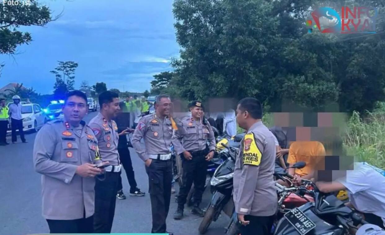 Ganggu Pengguna Jalan, Polisi Amankan Ratusan Motor Balap Liar di Lampung Selatan