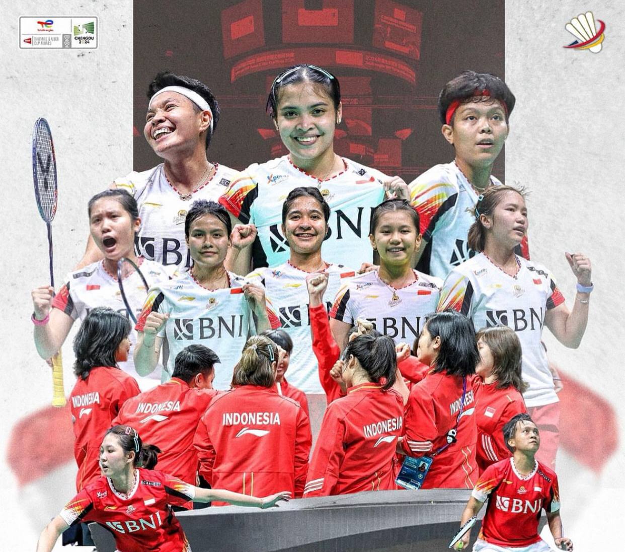 Daftar Susunan Pemain Wakil Srikandi di Final Uber Cup 2024 Indonesia Vs China 5 Mei 2024