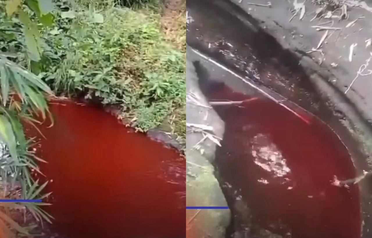 Masih Misteri, Jelang Malam 1 Suro Air di Sepanjang Aliran Sungai di Malang Berubah Jadi Merah 