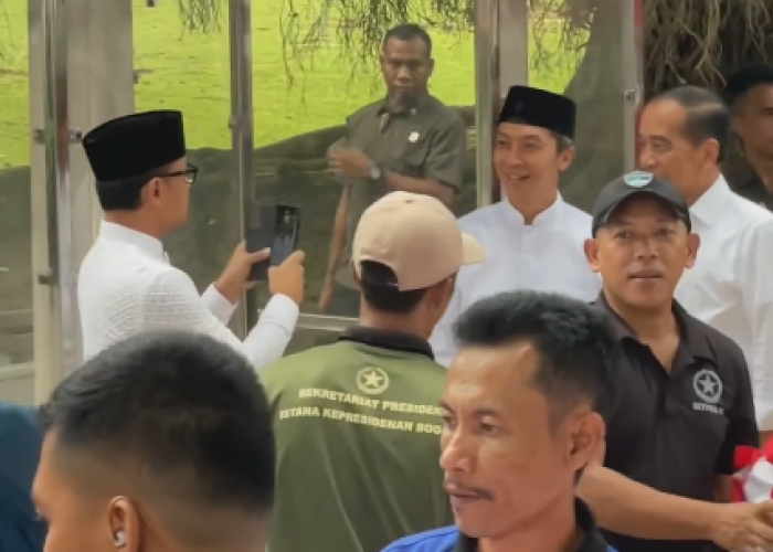 Didampingi Bima Arya, Jokowi Saksikan Pembagian Sembako di Halaman Istana Bogor